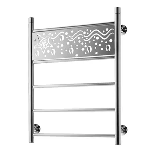 Полотенцесушитель Флагман "" 600х600 нерж. сталь, прямая, бок.правое под. с крючками