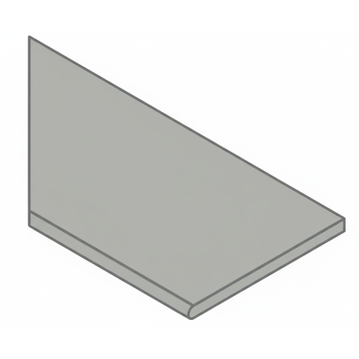 Italon Magma (Магма) 620090001371 X2 Сильвер бортик закруглённый Левый 30x60 матовая