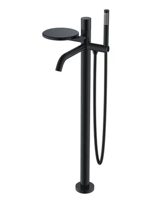 Смеситель Boheme 129-BB.2 для ванны/душа, напольный, однозахв, с ручным душем, черный