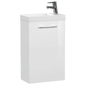 Комплект Cersanit Тумба 40 белая, раковина COMO 40 белая, смеситель CARI, сифон 64228