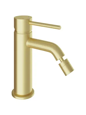 Смеситель для биде Aqueduto CAN0550 однозахватный, низкий излив 73мм, цвет: шлифованное золото