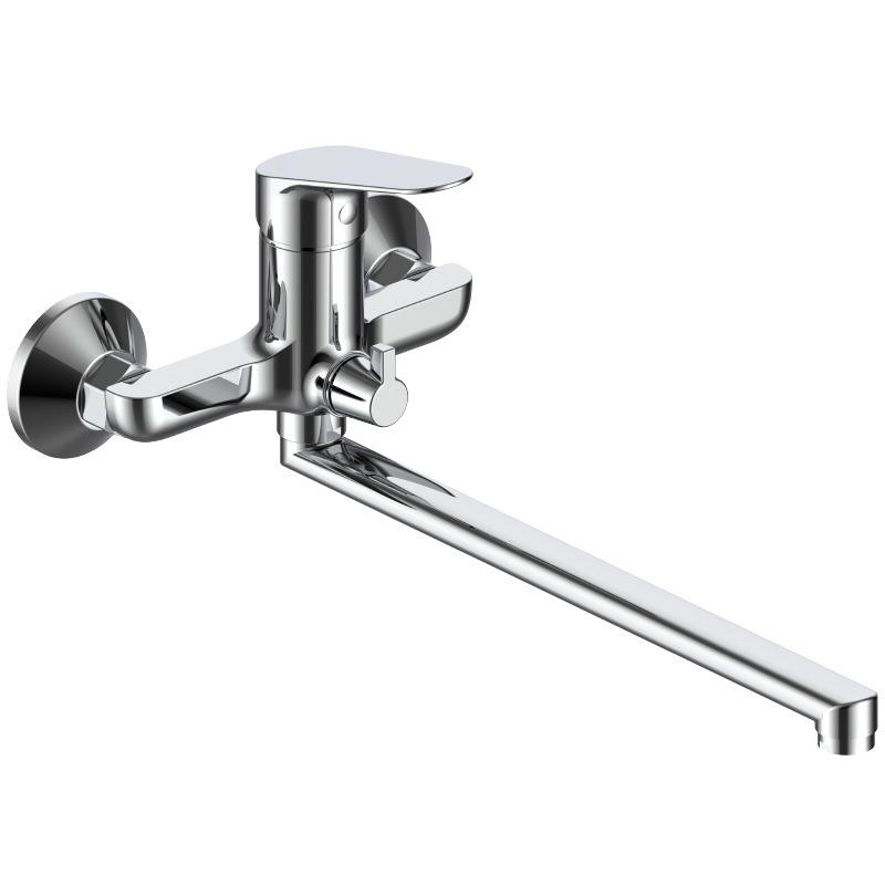 Смеситель для ванны/душа ESKO KZ31 настенный, однозахватный, с душ. гарнитуром, цвет: хром