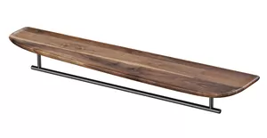 Полка Vitra 750 мм с полотенцедержателем, левая, цвет грецкий орех 64062