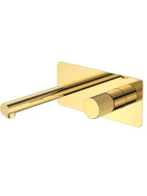 Смеситель Boheme 125-GG.3 для раковины, встраиваемый, однозахватный, ручка:linea, золото