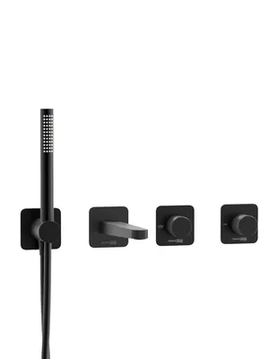 Смеситель для ванны/душа WasserKRAFT A5251.299.301.302.242.217 черный Soft-touch