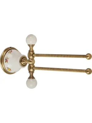 Migliore Полотенцедержатель двойной поворотный 20 см керамика, бронза ML.PRO-60.524.BR