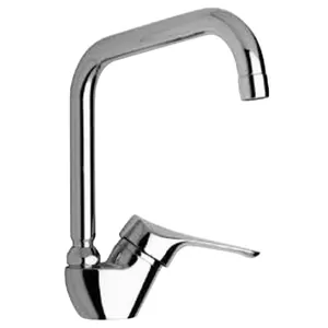 Смеситель для кухни Paini однозахватный, высокий поворотный излив, хром 76CR570KM