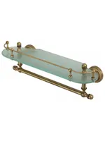 Migliore Полка c галереей, с полотенцедержателем 40 см, стекло матовое,бронза 17179