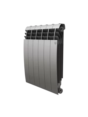 Радиатор биметаллический, 6 секций ROYAL THERMO ВШГ:574х480х87 1026 Вт Silver Satin