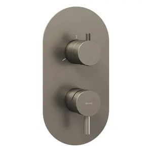 Смеситель Ravak X070320 для ванны/душа встраиваемый, на 3 выхода, внешняя часть, графит