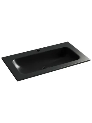 Раковина накладная Ceramicanova 810х457х137 прямоуг., с отв. под смеситель, черный CN7012MB