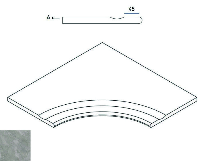 Climb X2 Rock Bordo Svasato Angolare Round 30 60X60 матовая