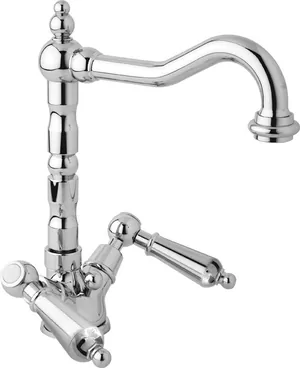 Смеситель CEZARES LS2-01-M для раковины, с донным клапаном, излив 180мм, хром/ручки металл