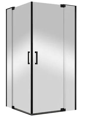 Душевой уголок CEZARES SLIDER (900-1000х1000-1100х1950) стекло прозрачное/профиль черный SLIDER-AH-2-90/100-100/110-C-NERO