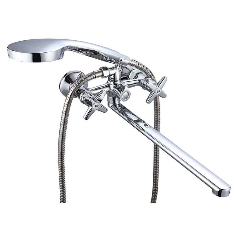 Смеситель для ванны/душа Esko настенный, двухзахватный, ручной душ, хром STR31