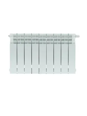 Радиатор STOUT Ventil 350 9 секций, биметалл, нижнее правое подключение,белый SRB-3320-035009