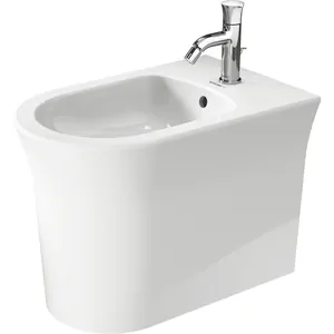 Биде напольное Duravit 2293100000 370х580 перелив, отв. под смеситель, крепеж, белый