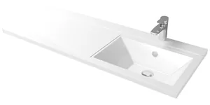 Раковина-столешница Aquanet 120 правая, 1200х480 мм, литьевой мрамор, белая 168174