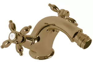 Смеситель CEZARES -BS1-02 для биде, двухзахватный, с донным клапаном, бронза