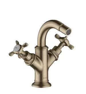 Смеситель Axor 16520820 для биде двухзахватный, донный клапан, шлиф никель