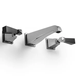 Смеситель настенный Devon&Devon 3VPTIME233MCRNE для раковины, на 3 отверстия, хром/черный