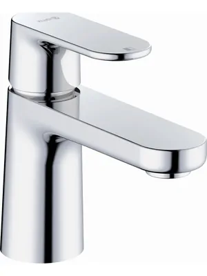 Смеситель KLUDI 75 мм,для умывальника,однозахватный,с д./кл.,фикс. излив,хром 242660575