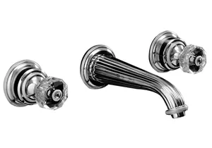 Смеситель для раковины Devon&Devon EXC-KN133MCR настенный, на 3 отверстия, хром