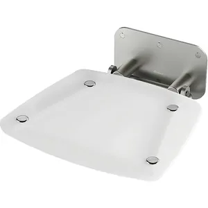 Сиденье для душевой кабины RAVAK -B II OPAL прозрачно-белый/нерж.сталь B8F0000052