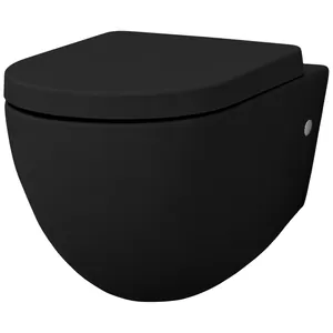Унитаз подвесной ArtCeram 360х520 безободковый, цвет: черный глянец FLV004 03 00