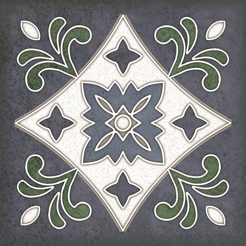 Smalto Decor 3 Blu 15x15 глянцевая