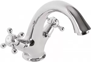 Смеситель CEZARES LS1-01 для умывальника, двухзахватный, с донным клапаном, хром