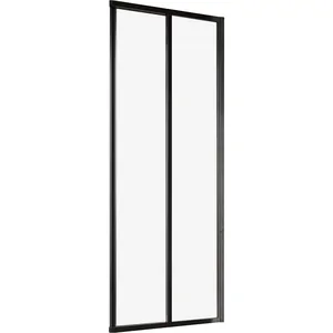 Стенка душевого уголка RAVAK SRV2-100 S (970-990x1950) раздвиж, стекло, черный+Transparent