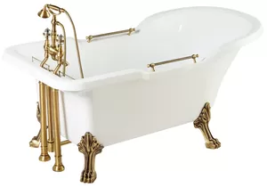 Ванна MIGLIORE 180x87 на лапах "LEONE" LUX, слив-перелив/ручки бронза 25267
