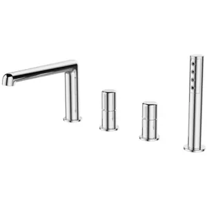 Смеситель на борт ванны BelBagno -BVD4-CRM на 4 отверстия, хром