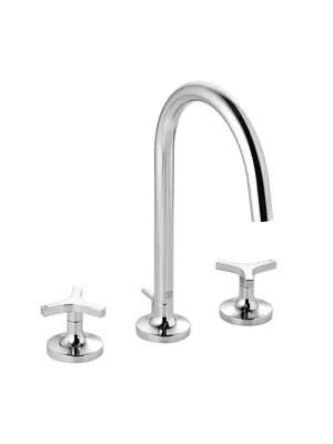 Смеситель KLUDI Deco для умывальника на 3 отверстия, двухзахватный, хром 201430539