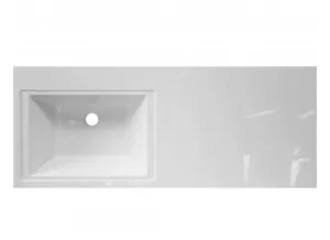 Раковина из литьевого мрамора Estet Dallas 1300х480 левая, белая ФР-00002166