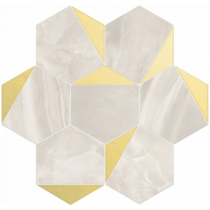 Vallelunga Nolita 6001117 Esagona Triangoli Oro Lusso 30x28