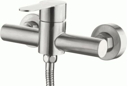 Смеситель Ledeme Н703 настенный,без излива, с душевой лейкой, однозахватный,нержавеющая сталь L72003