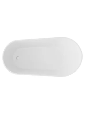 Акриловая ванна Abber (1700x800) отдельностоящая, слив-перелив, белая матовая  AB9445MW