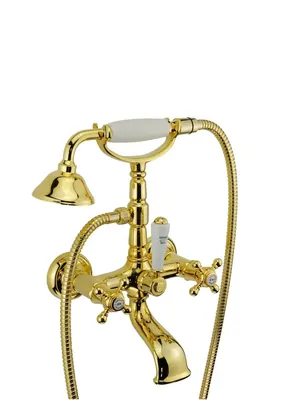 Смеситель для ванны/душа Migliore настенный, с лейкой, золото ML.REV-402.DO