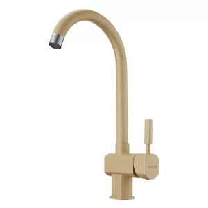 Смеситель AQUATON 1AX003FCXX260 для мойки, однорычажный, цвет: латте