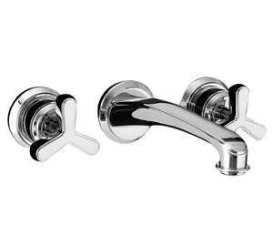 Смеситель для раковины Devon&Devon TRB533CR настенный, на три отверстия, цвет: хром