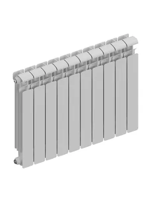 Радиатор алюминиевый RIFAR 500 (565х810х90) 10 секций, 1650 Вт, бок.подкл. белый