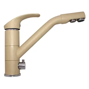 Смеситель для кухни Paini однозахватный, с краном для питьевой воды, бежевый гранит 04AV543KM