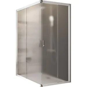 Стенка душевого уголка RAVAK BLRV2K-120 (1200х1900) раздвижные двери, стекло, белый+Grape