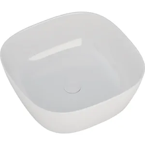 Раковина накладная Aquanet -1 400х140 без перелива и отв. под смес., белый 273683