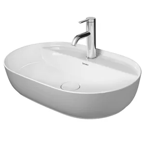 Раковина Duravit 600х400 шлифованная, серая матовая, выпуск с керамической крышкой 0380602300