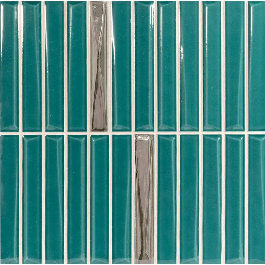 Decor Melody Turquoise Silver 20x20 глянцевая