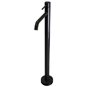 Смеситель напольный Paffoni LIG031NO без базы, черный матовый