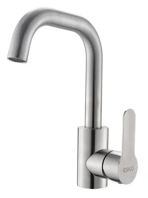 Смеситель для раковины ESKO OL26M однозахватный, поворотный излив, хром